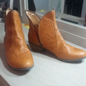 Pazzo For Anthropology Leather Dust Ankle Boots Size 11